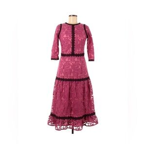 ML Monique Lhuillier Pink Cocktail Dress Size 6